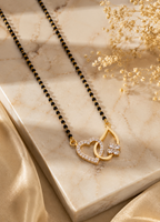 Belliza Jewells Twin Heart Gold Plated Mangalsutra