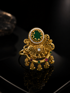 Belliza Jewels Antique Peacock Temple Ring