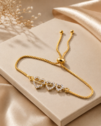 Belliza Jewells Triple Heart Crystal Adjustable Bracelet