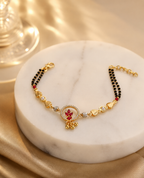 Belliza Jewells Royal Ruby Charm Mangalsutra Bracelet