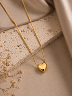 Golden Heart Pendant Necklace