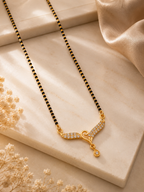 Belliza Jewells Heart Glow Gold Plated Mangalsutra