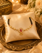 Belliza Jewells Royal Ruby Charm Mangalsutra Bracelet