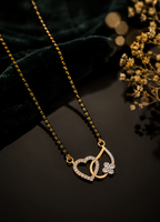 Belliza Jewells Twin Heart Gold Plated Mangalsutra