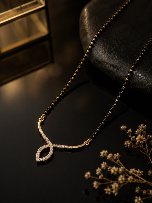 Belliza Jewells Butterfly Grace Gold Plated Mangalsutra