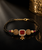 Belliza Jewells Royal Ruby Mangalsutra Bracelet
