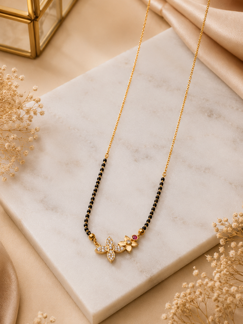 Belliza Jewells Butterfly Mangalsutra