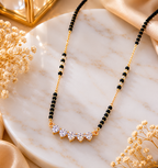 Belliza Jewells Royal Curve Diamond Mangalsutra Necklace