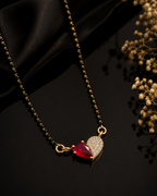 Belliza Jewells Ruby Heart Mangalsutra