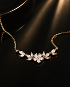 Crystal Blossom Gold Necklace