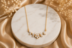 Crystal Blossom Gold Necklace