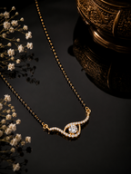 Belliza Jewells Crystal Charm Gold Plated Mangalsutra