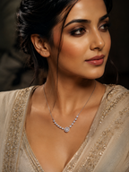 Celestial Spark Silver Necklace