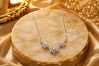 Snowflake Crystal Silver Necklace