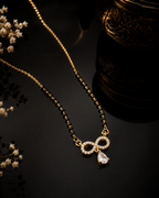 Belliza Jewels Infinity Drop Gold Plated Mangalsutra