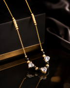 Belliza Jewels Triple Heart Gold Plated Mangalsutra