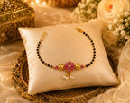 Belliza Jewells Ruby Blossom Mangalsutra Bracelet