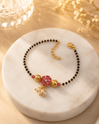 Belliza Jewells Ruby Blossom Mangalsutra Bracelet