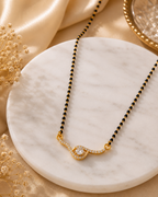 Belliza Jewells Crystal Charm Gold Plated Mangalsutra