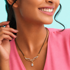 Belliza Jewells Twinkle Curve Gold Plated Mangalsutra
