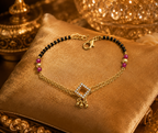 Belliza Jewells Crystal Charm Mangalsutra Bracelet