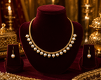 Belliza Jewells Pearl Grace Choker Necklace Set