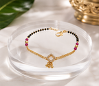 Belliza Jewells Crystal Charm Mangalsutra Bracelet