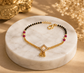 Belliza Jewells Crystal Charm Mangalsutra Bracelet