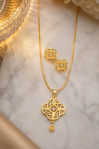 Belliza Jewells Regal Charm Gold Plated Pendant Set
