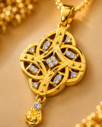 Belliza Jewells Regal Charm Gold Plated Pendant Set