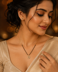 Belliza Jewells Elegant Oval Crystal Mangalsutra