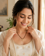 Belliza Jewells Elegant Triangle Crystal Mangalsutra