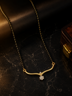 Belliza Jewells Floral Diamond Mangalsutra