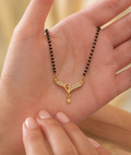 Belliza Jewells Heart Glow Gold Plated Mangalsutra