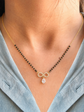Belliza Jewels Infinity Drop Gold Plated Mangalsutra