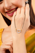 Belliza Jewels Heart Shine Gold Plated Mangalsutra