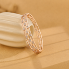 Belliza Jewels Rose Gold Crystal Studded Elegant Bangles