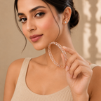 Belliza Jewels Rose Gold Crystal Studded Elegant Bangles