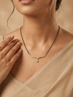 Belliza Jewells Floral Diamond Mangalsutra