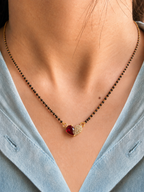 Belliza Jewells Ruby Heart Mangalsutra