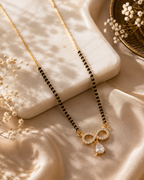 Belliza Jewels Infinity Drop Gold Plated Mangalsutra