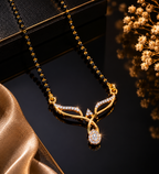 Belliza Jewells Twinkle Curve Gold Plated Mangalsutra