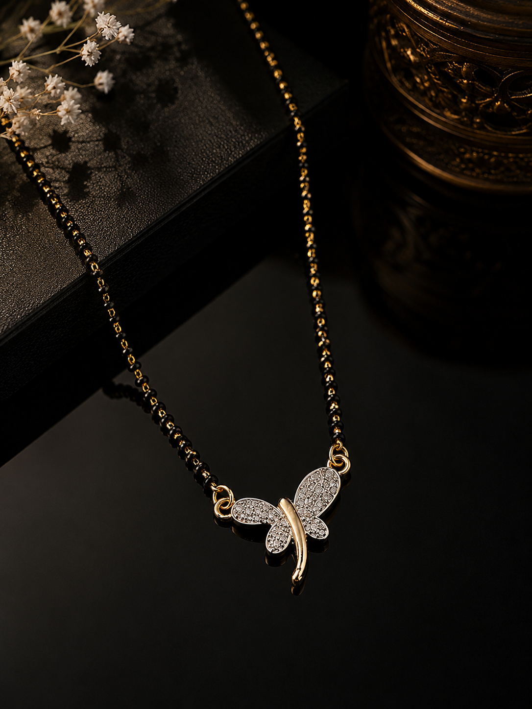 Belliza Jewels Butterfly Elegance Gold Plated Mangalsutra