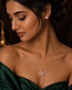 Radiance Rose Gold Crystal Pendant Set