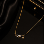 Belliza Jewels Floral Star Gold Plated Mangalsutra