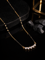 Belliza Jewells Royal Curve Diamond Mangalsutra Necklace