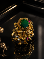 Belliza Jewels Royal Emerald Elephant Ring