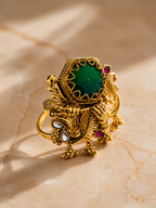 Belliza Jewels Royal Emerald Elephant Ring